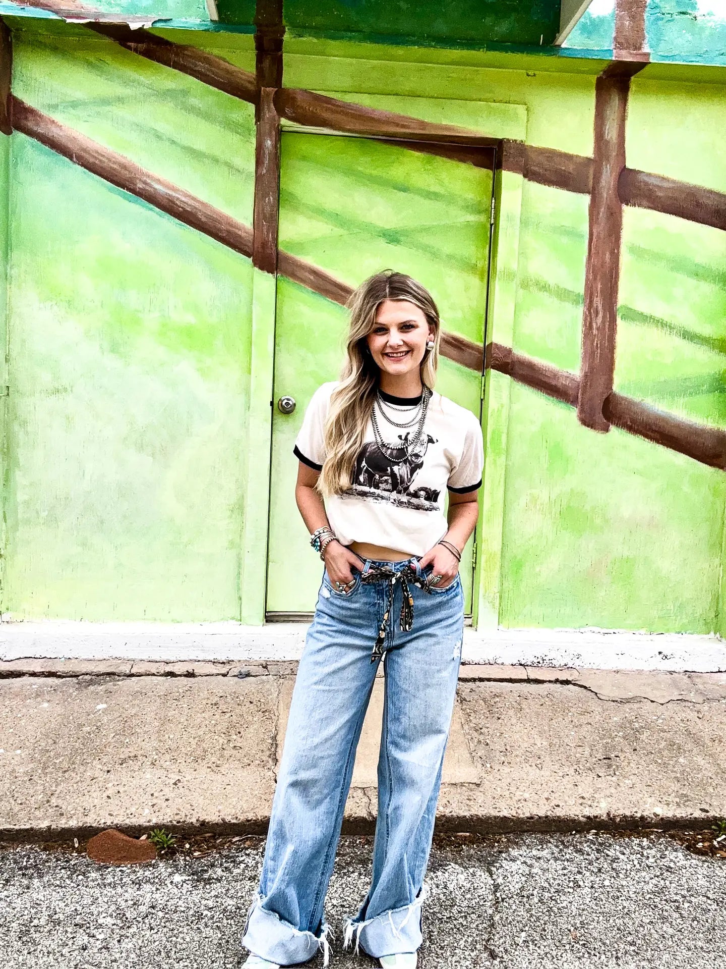 Horned Bull Ringer Tee