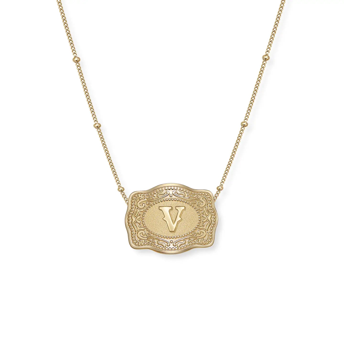 Gold SpurWest Mini Belt Buckle Necklace