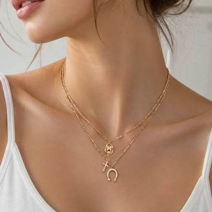 Trio Layer Charm Necklace