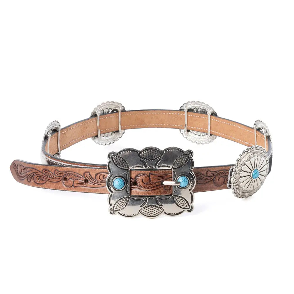 Floracrest Hairon Concho Belt