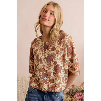 Harvest Rose Sweater Blouse