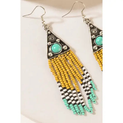 Oasis Bloom Fringe Earrings