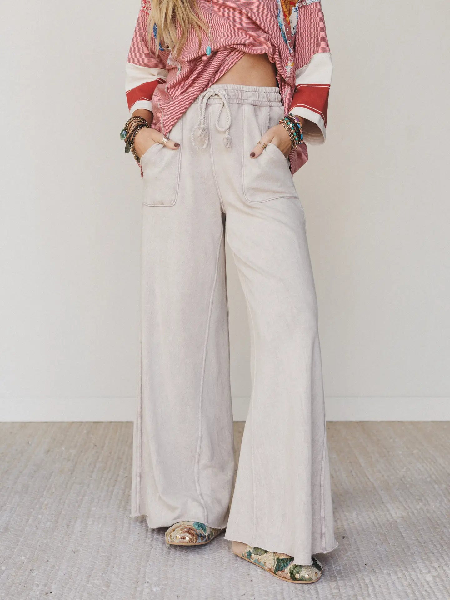 Robin Wide Leg Pant - Lt Taupe