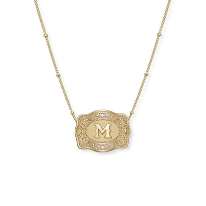 Gold SpurWest Mini Belt Buckle Necklace
