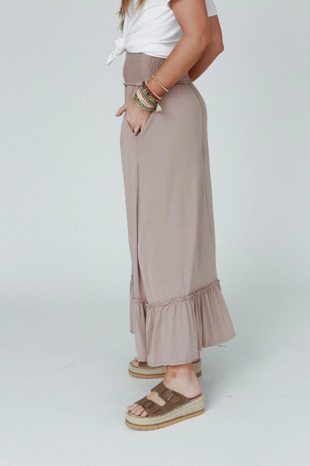 Rustic Romance Smocked Maxi Skirt