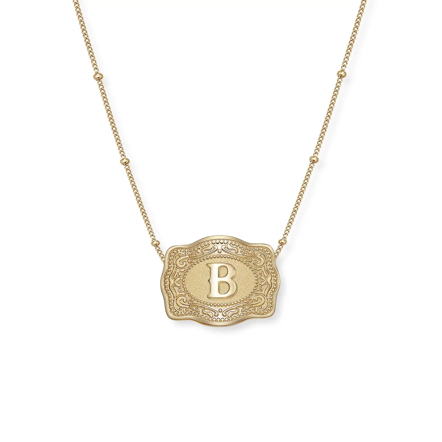 Gold SpurWest Mini Belt Buckle Necklace