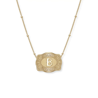 Gold SpurWest Mini Belt Buckle Necklace