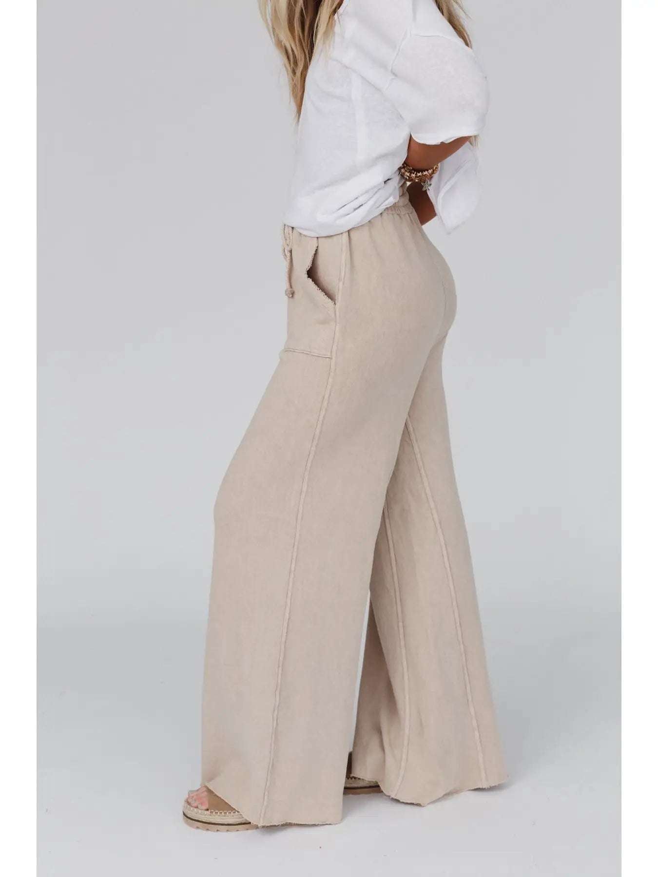 Robin Wide Leg Pant - Lt Taupe