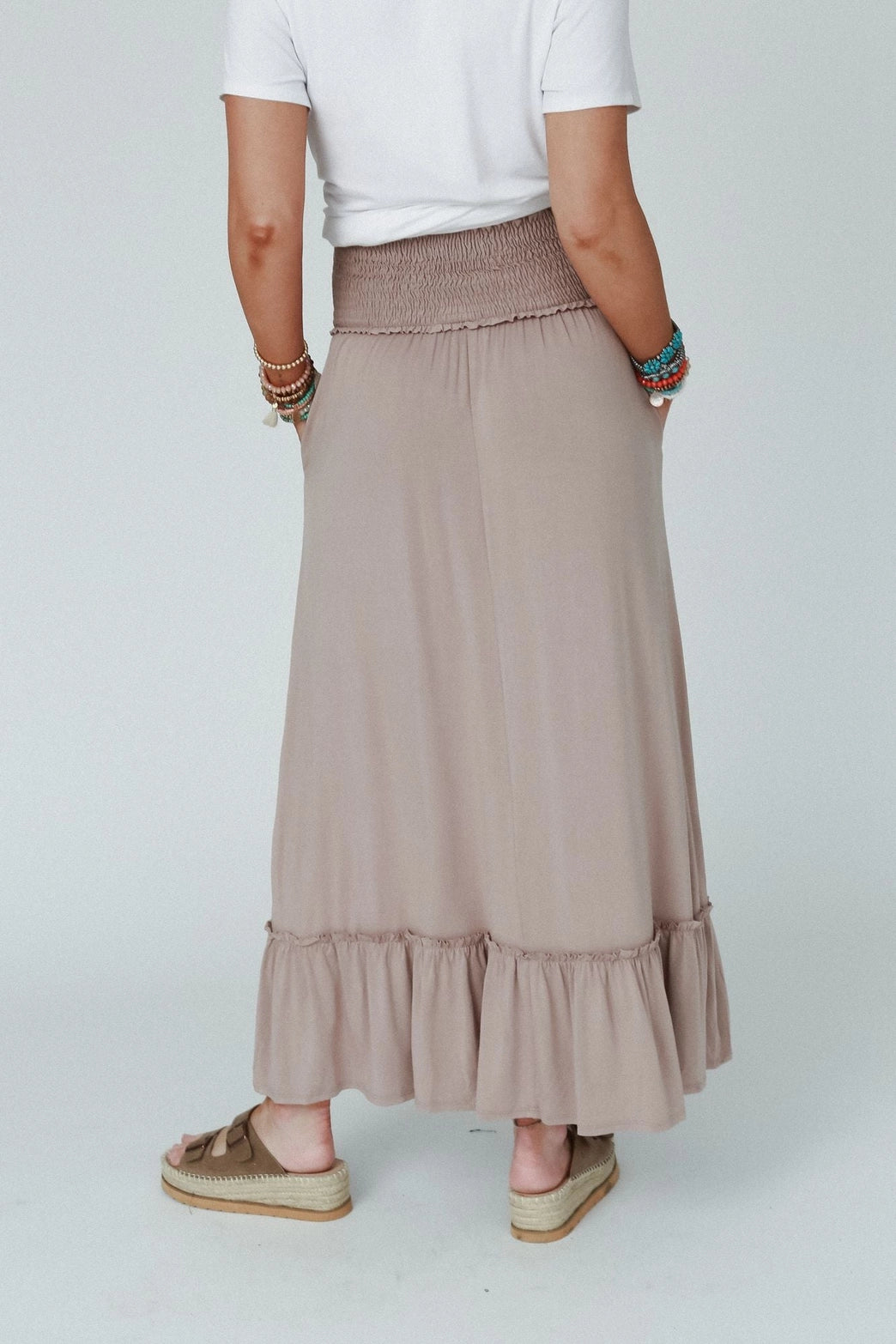 Rustic Romance Smocked Maxi Skirt