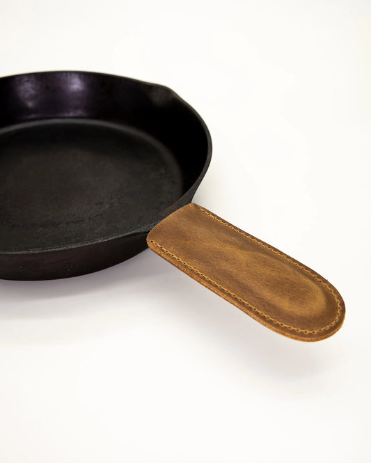 Leather Cast Iron Handle Cover