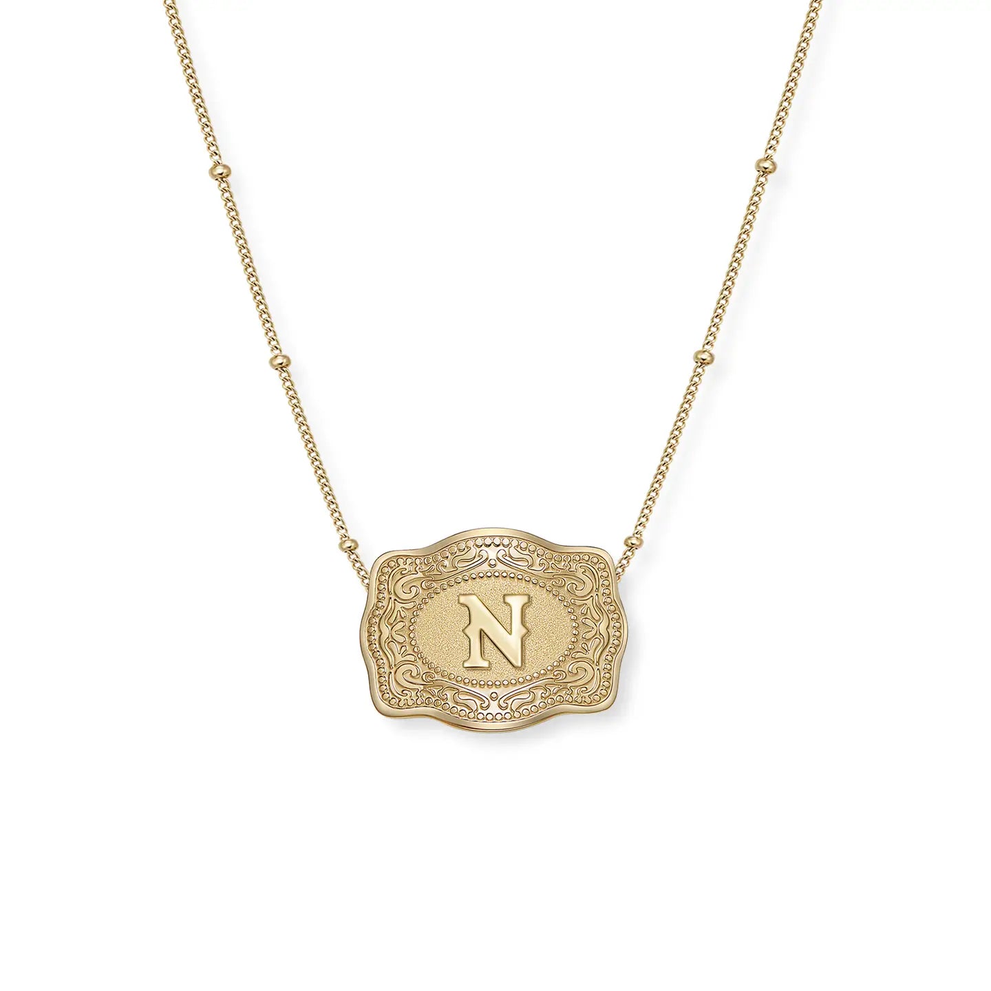 Gold SpurWest Mini Belt Buckle Necklace