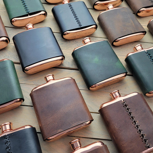 FLASKS - Leather Wrapped!