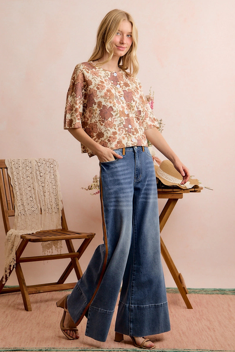 Harvest Rose Sweater Blouse
