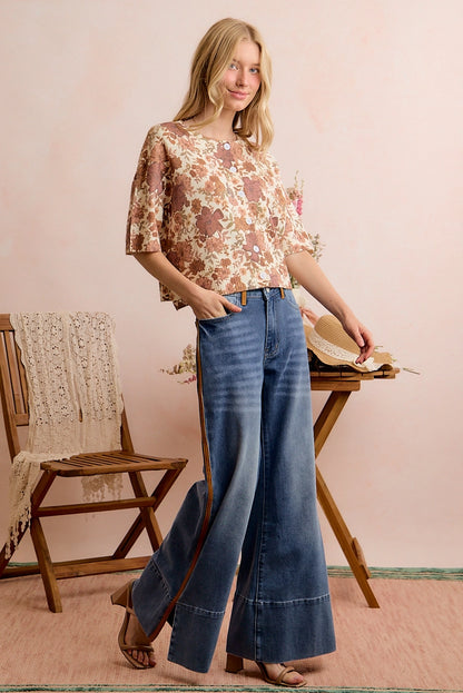 Harvest Rose Sweater Blouse