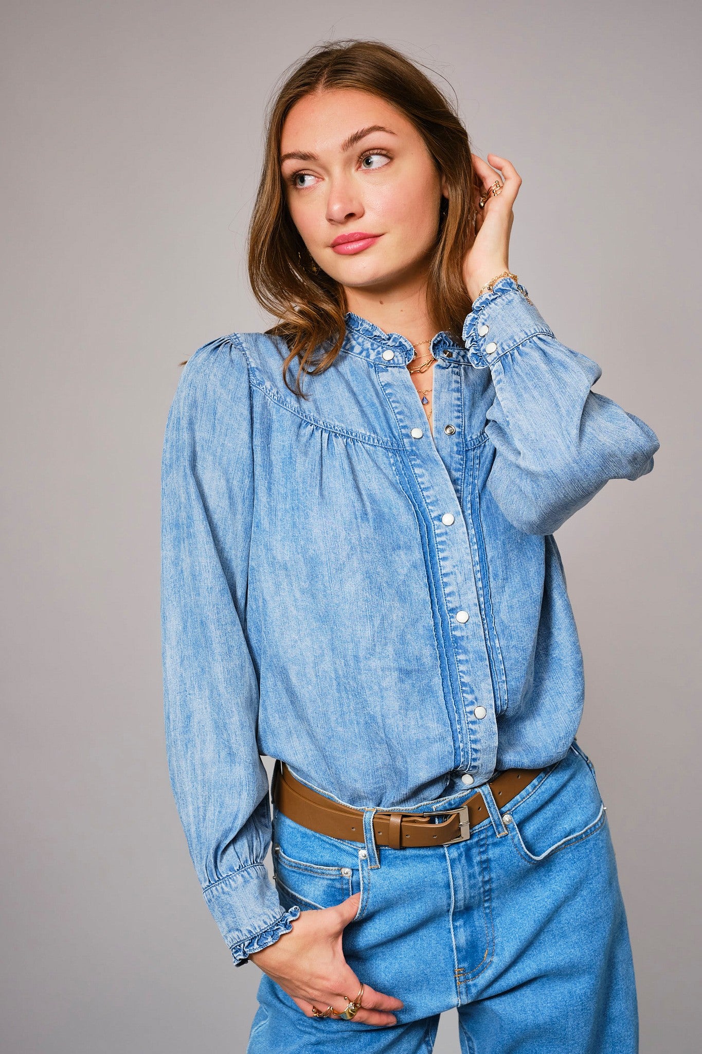 Laurel Chambray Top