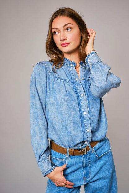 Laurel Chambray Top