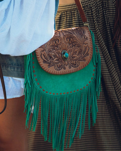 Buffalo Stone Fringe Bag