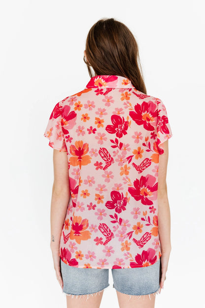 Boots & Blooms Blouse
