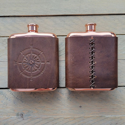 FLASKS - Leather Wrapped!