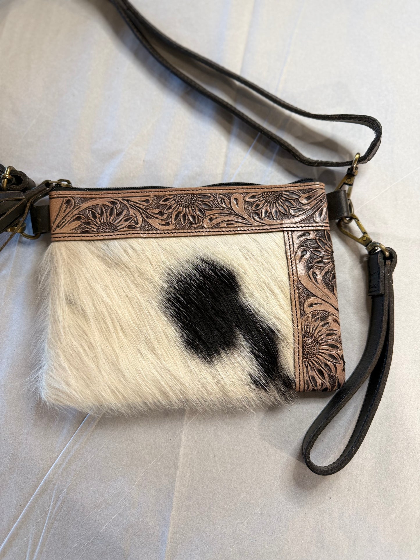Drover Cowhide Crossbody/Wristlet