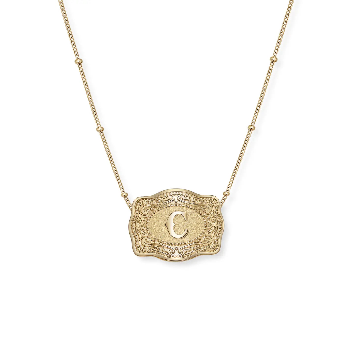 Gold SpurWest Mini Belt Buckle Necklace