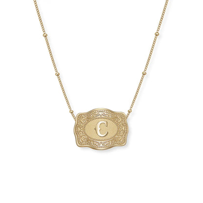 Gold SpurWest Mini Belt Buckle Necklace