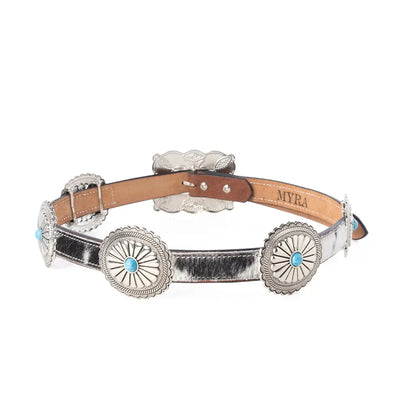 Floracrest Hairon Concho Belt