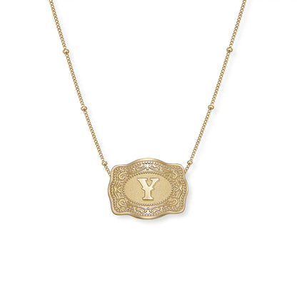 Gold SpurWest Mini Belt Buckle Necklace