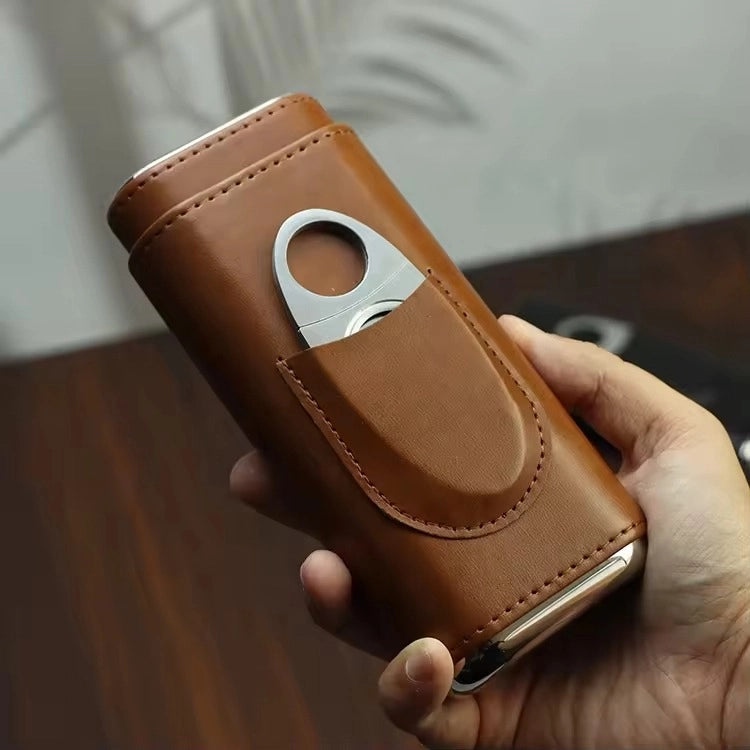 Genuine Leather Cigar Case