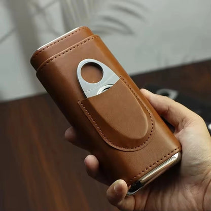 Genuine Leather Cigar Case