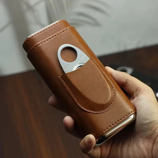 Genuine Leather Cigar Case