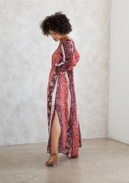 Red Rock Bloom Sheer Dress