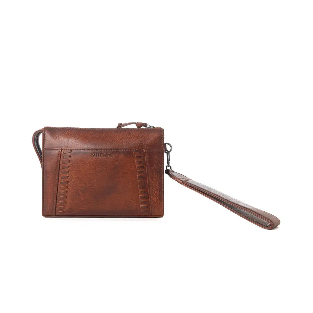 Zidana Bandera Ridge Vegan Tanned Leather Wristlet
