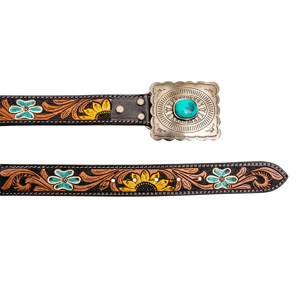 Klepto Hand-Tooled Concho Belt