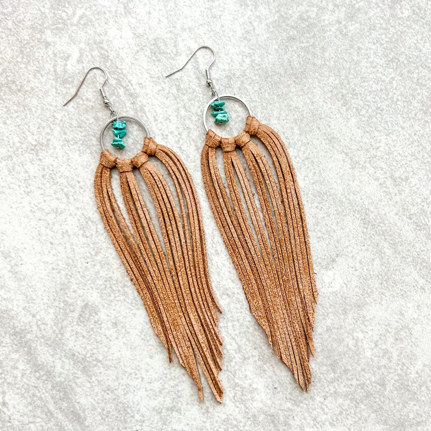 Bozeman Fringe Earrings w/Turquoise Beads
