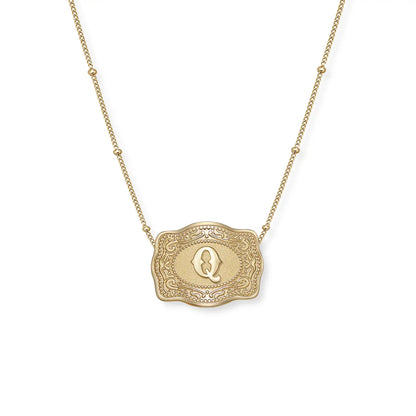 Gold SpurWest Mini Belt Buckle Necklace