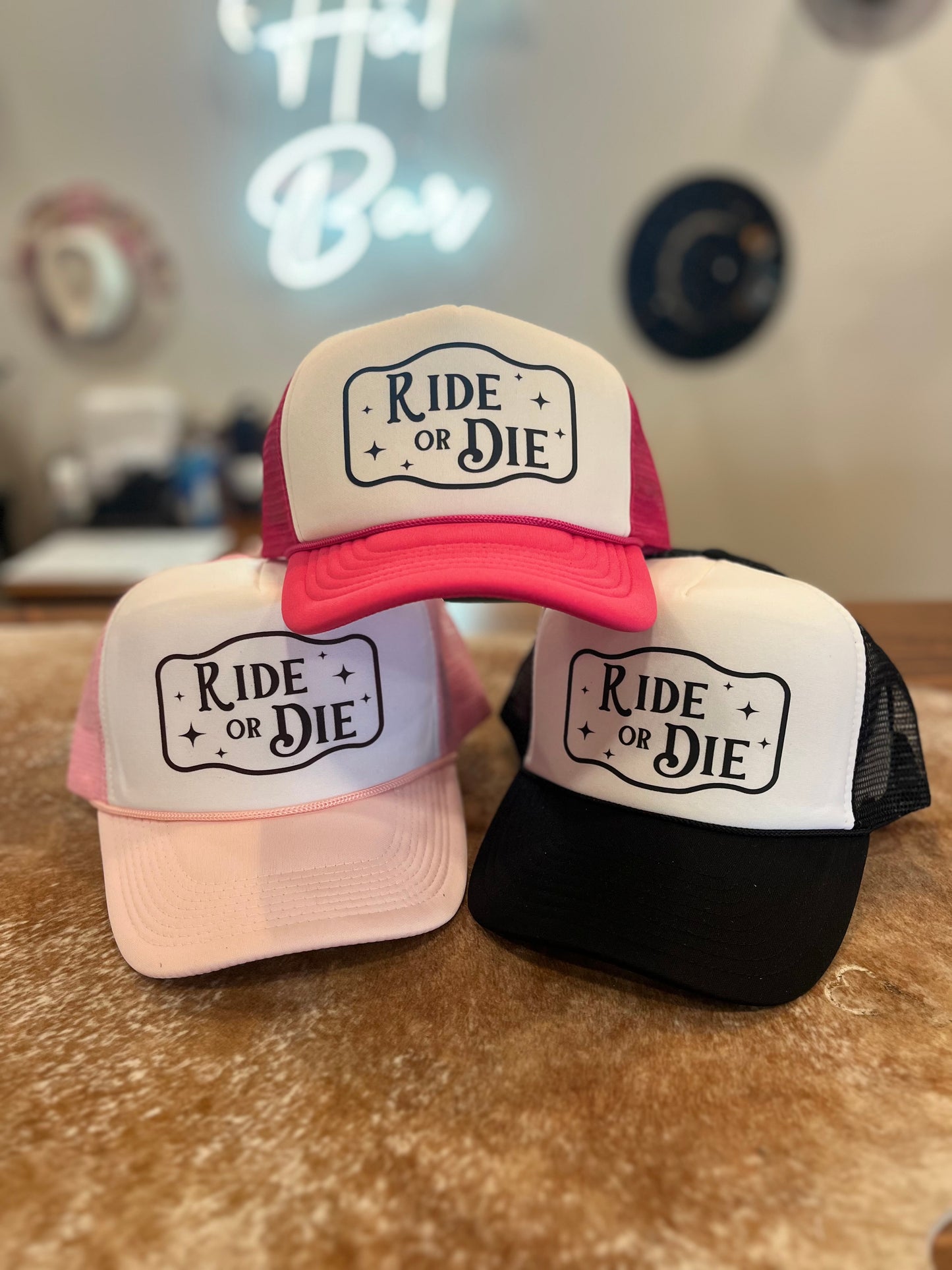 Ride or Die Trucker Hats