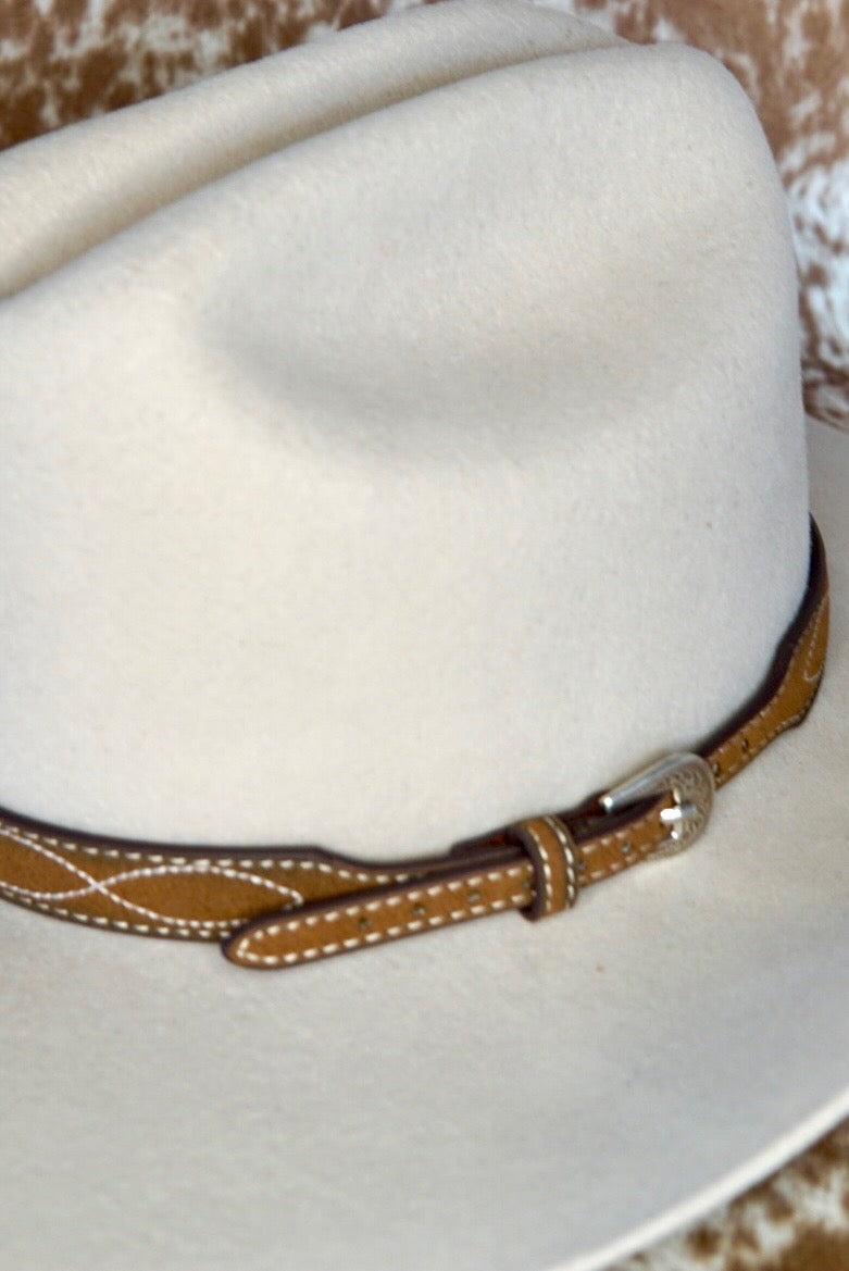 Western Stitch Hat Leather Hat Band