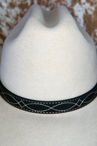Western Stitch Hat Leather Hat Band