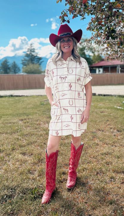 Rodeo Postcard Dress