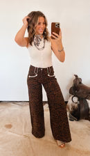 Smiley Pocket Leopard Jeans
