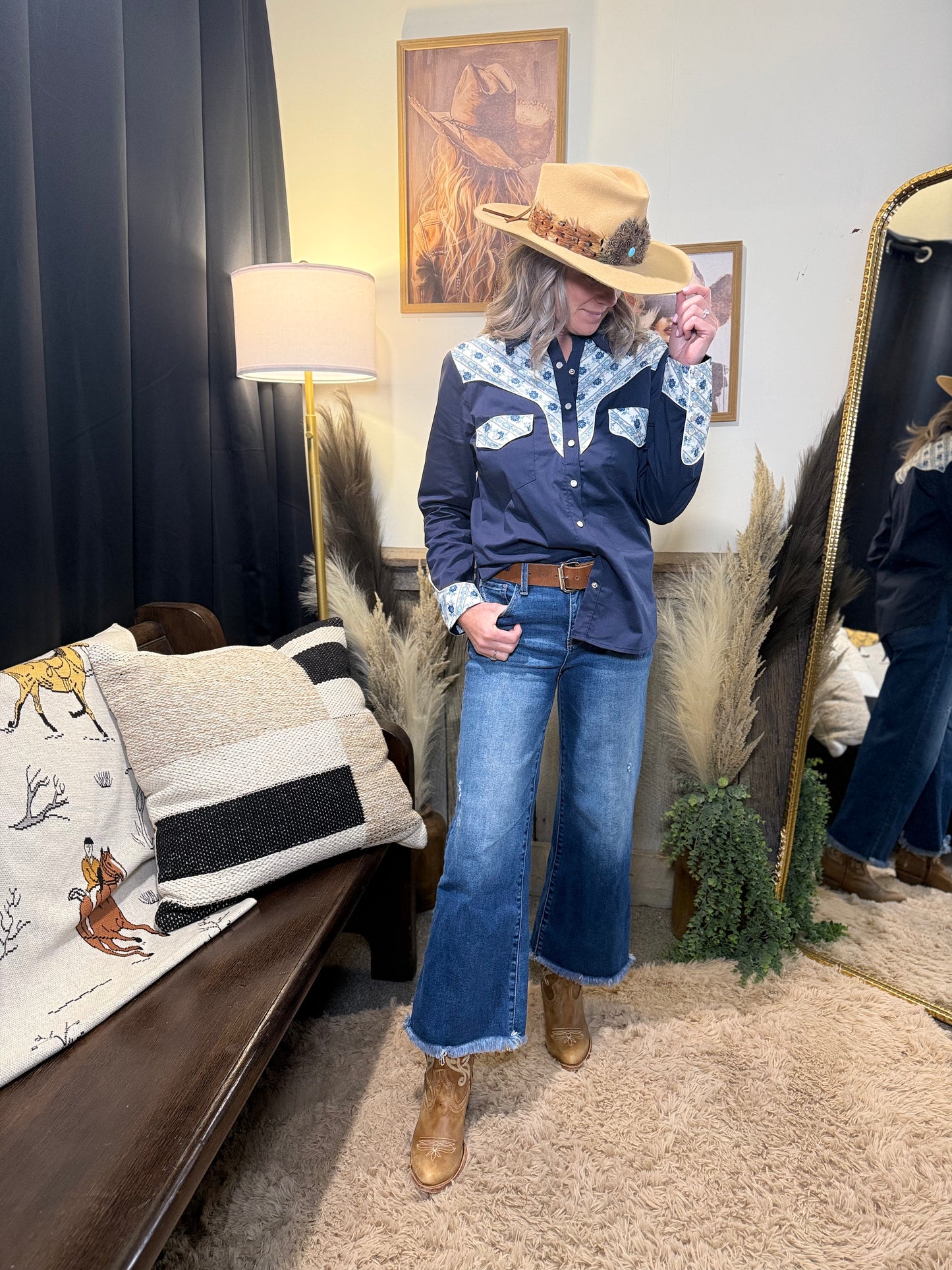 John Wayne Western Pearl Snap