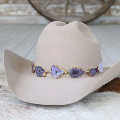 Winnie Geode Slice Purple Hat Band