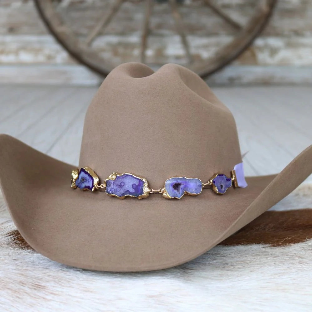 Winnie Geode Slice Purple Hat Band