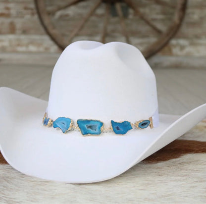 Sutton Blue Geode Hat Band