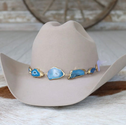 Sutton Blue Geode Hat Band