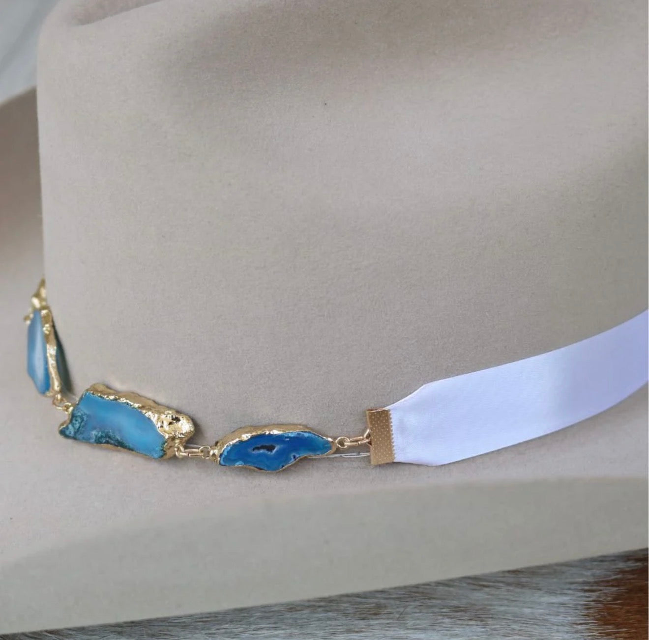 Sutton Blue Geode Hat Band