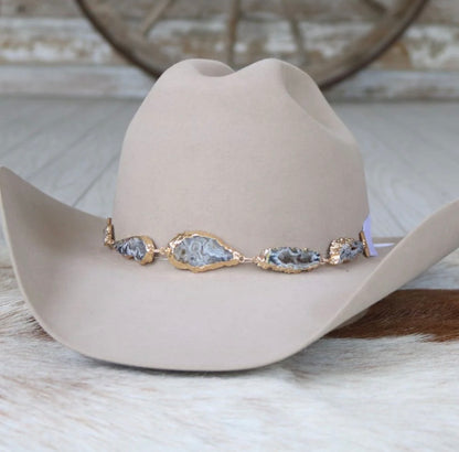 Shiloh Beige Geode Hat Band