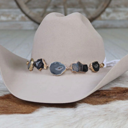 Reece Black Geode Hat Band