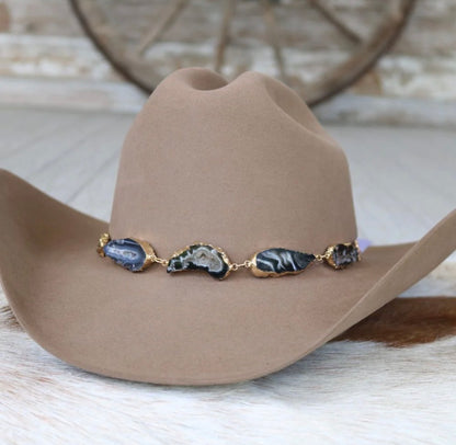 Reece Black Geode Hat Band